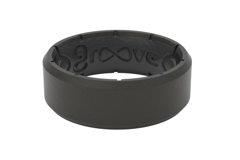 GrooveLife Edge Black/Black Silicone Ring